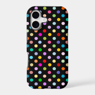 Rainbow & Black Polka Dot pattern iPhone 17 Case