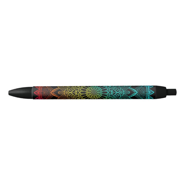 Rainbow Black Psychedelic Pen (Front)