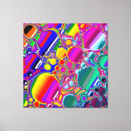 Rainbow Blast Abstract Art   Canvas Print