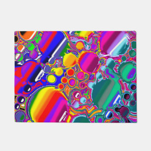 Rainbow Blast Abstract Art Doormat