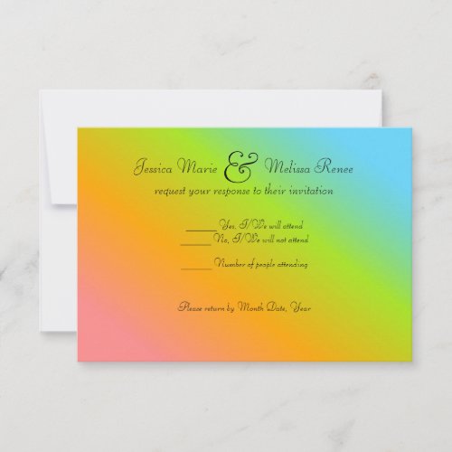 Rainbow Blend - RSVP Custom Invite