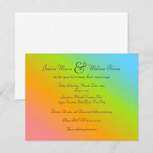 Rainbow Blend - You're Invited Invitation | Zazzle