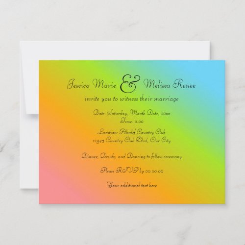 Rainbow Blend _ Youre Invited Invitation