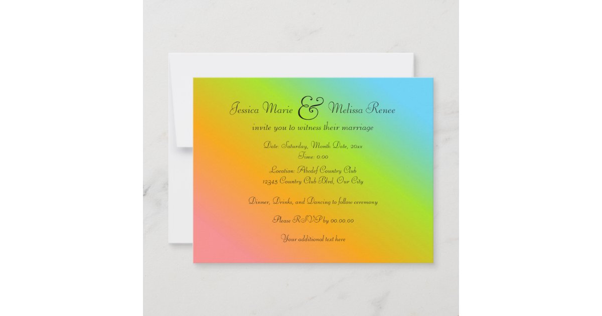 Rainbow Blend - You're Invited Invitation | Zazzle
