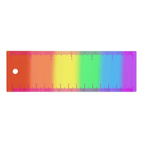 Rainbow Blends Colored Ruler Choose Size Ruler