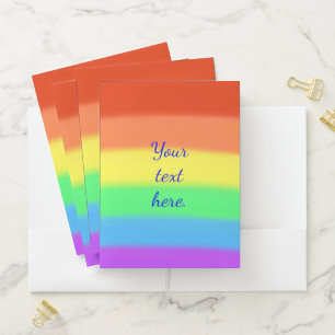 Rainbow Blends Your Text Here Pocket Folders