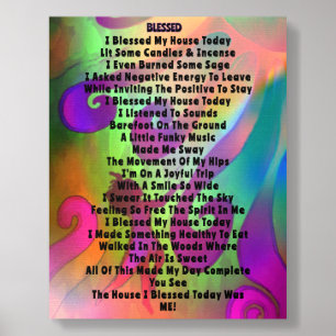 Rainbow Blessed Poem Photo Tile