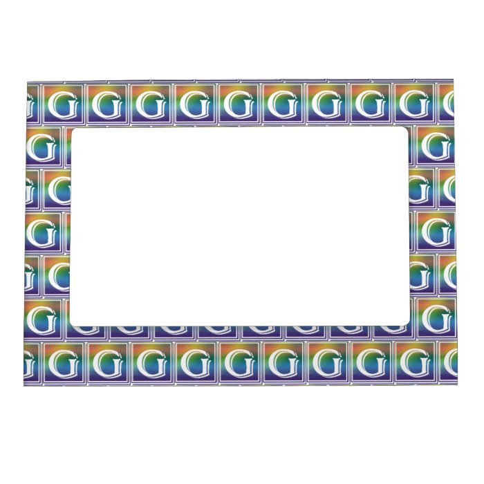 RAINBOW BLOCK LETTER G MAGNETIC FRAMES