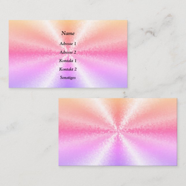Rainbow Blocks in 3D Rainbow Business Card (Front/Back)