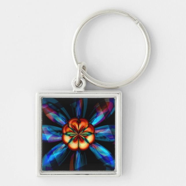 Rainbow Bloom Keychain (Front)