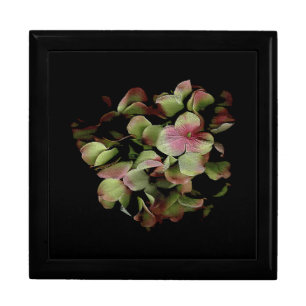 Rainbow Blossoms On Black Decorative  Gift Box