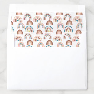 Rainbow Blue Boho Baby Shower Envelope Liner