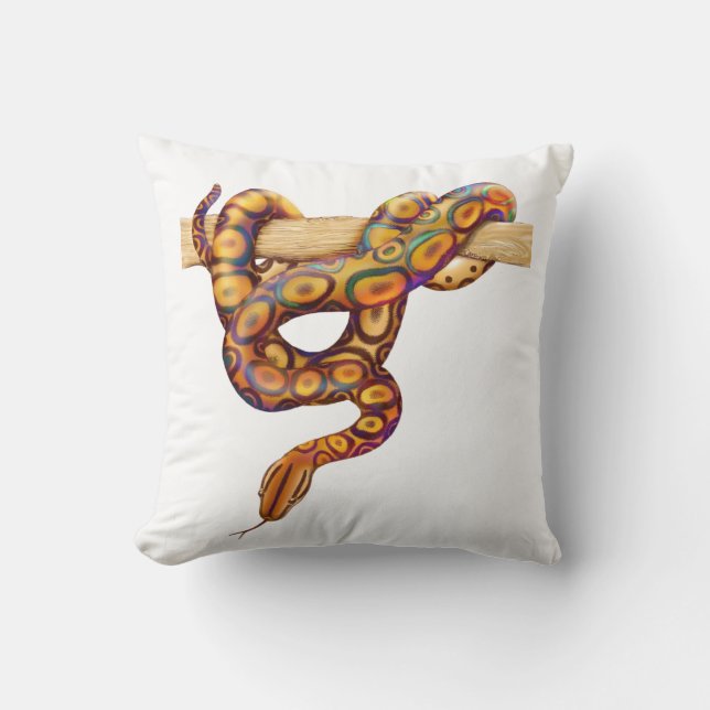 Rainbow Boa Snake Pillow (Front)