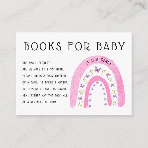 Rainbow Boho Baby Shower Book Request Enclosure Ca