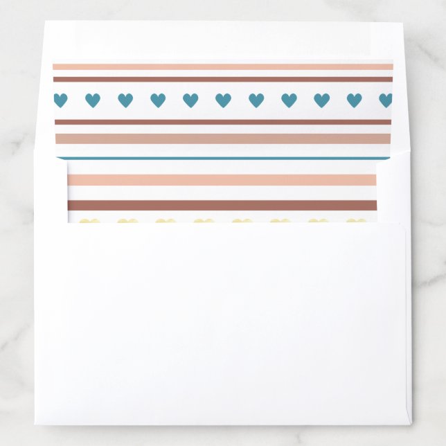 Rainbow Boho Baby Shower Envelope Liner (In Envelope)