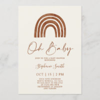 Rainbow Boho Baby Shower Invitation