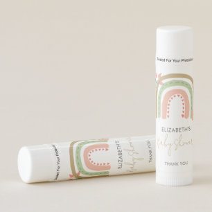 Rainbow Boho Baby Shower Muted Colors Earth Cute Lip Balm