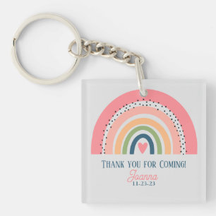 RAINBOW BOHO CHRISTIAN QUOTE THANK YOU KEYCHAIN