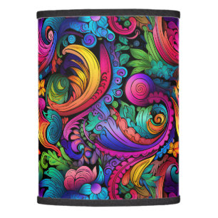 Rainbow Boho Paisley Lamp Shade