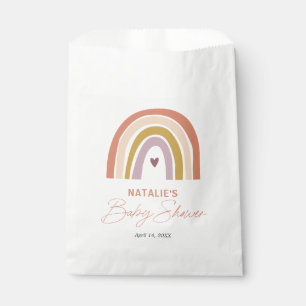 Rainbow Boho Peach Purple Baby Shower Favor Bag