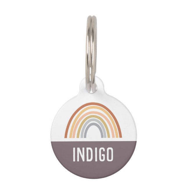 Rainbow Boho  Pet ID Tag (Front)