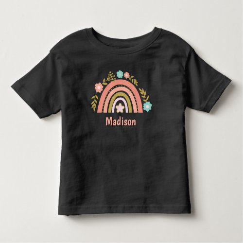 Rainbow Boho the big one Toddler T_shirt