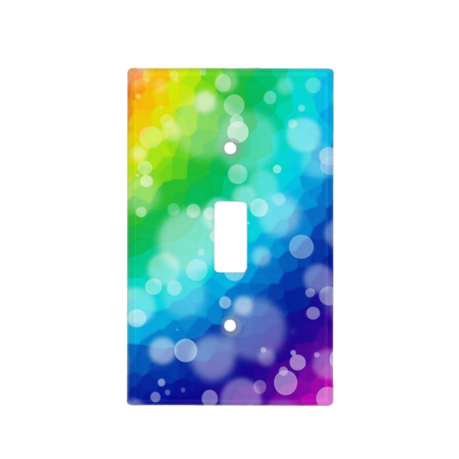 Rainbow Bokeh Pattern Light Switch Cover (Front)