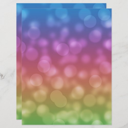 Rainbow bokeh pattern scrapbook paper