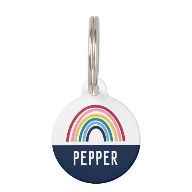 Rainbow Bold  Pet ID Tag (Front)