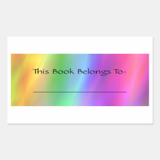 Rainbow Bookplate Sticker
