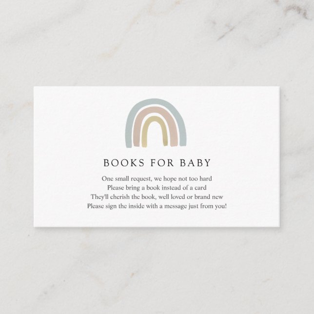 Rainbow Books for Baby insert card (Front)