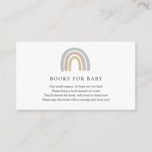 Rainbow Books for Baby insert card