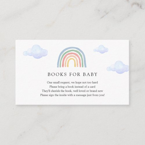 Rainbow Books for Baby insert card