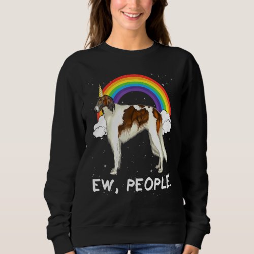 Rainbow Borzoi Ew People Unicorn Dog Sweatshirt