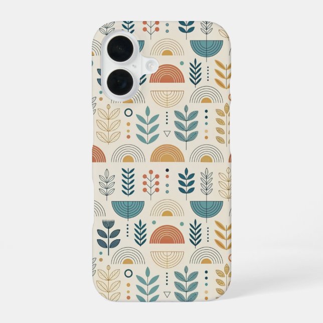 Rainbow Botanical Minimalist Iphone Case (Back)