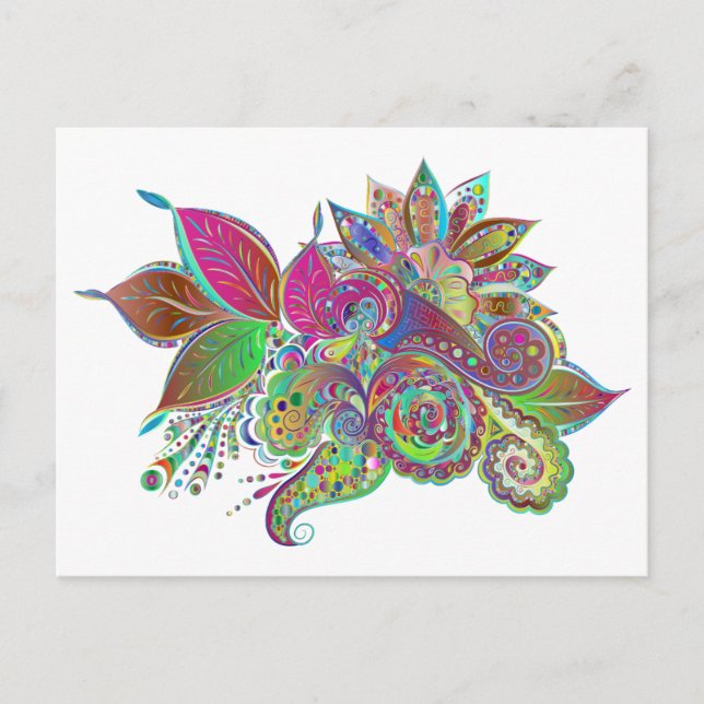 rainbow bouquet postcard (Front)