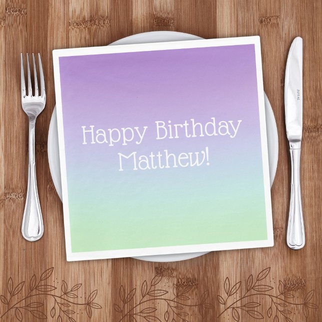 Rainbow Boy Birthday Party Napkins (Creator Uploaded)