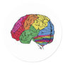 Rainbow Brain Classic Round Sticker