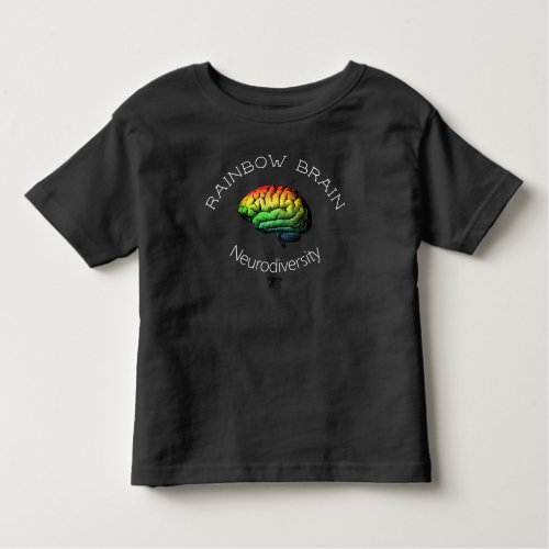 Rainbow Brain Neurodiversity Autism ADHD Toddler T_shirt