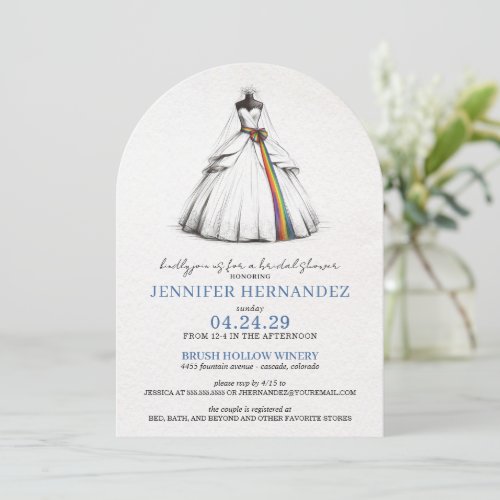 Rainbow Bride Bridal Shower Invitation