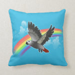 Rainbow Bridge African Grey Parrot Pillow