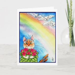 Rainbow Bridge and cats card
