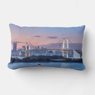 Rainbow Bridge at twilight Lumbar Pillow