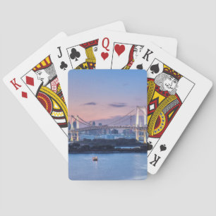Rainbow Bridge at twilight Poker Cards