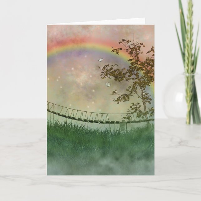 Rainbow Bridge Blank Card Pet Sympathy (Front)