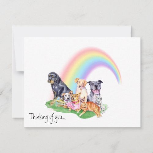 Rainbow Bridge Card _ Pet Loss _ Condolences Card