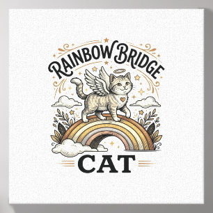 Rainbow Bridge Cat Cat Memorial Rainbow Bridge Vin Canvas Photo Tile