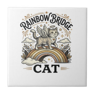 Rainbow Bridge Cat Cat Memorial Rainbow Bridge Vin Ceramic Tile