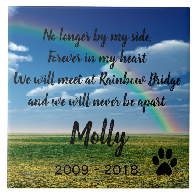 Rainbow Bridge Ceramic Tile (Front)