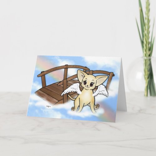 Rainbow Bridge Chihuahua 3 Card